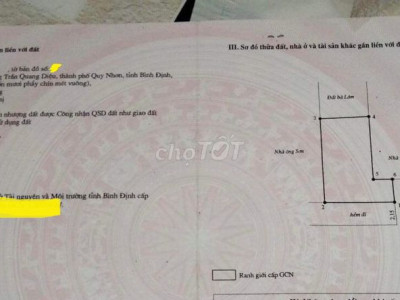 CHÍNH CHỦ BÁN ĐẤT TẠI ĐƯỜNG HÙNG VƯƠNG, QUY NHƠN