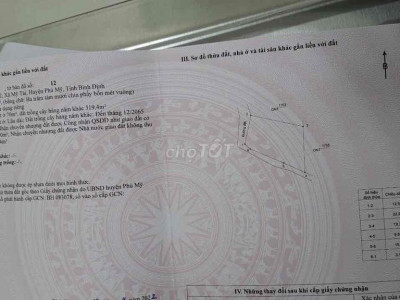 BÁN LÔ ĐẤT TDT GẦN 400M ĐẤT Ở 70M GIÁ 250TR