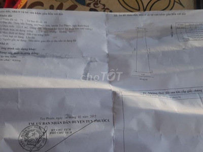 bán đất mỹ trung, phước sơn, tuy phước bình định