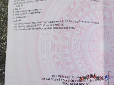 Cần bán 90m2 đất ở đô thị phường Nhơn Hòa