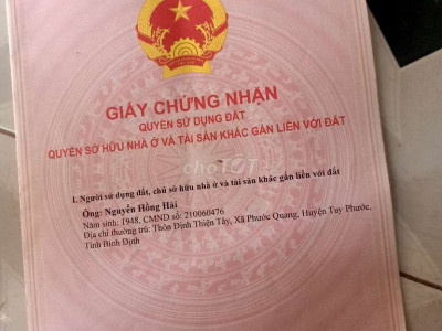 Đất sổ đỏ 384m2 thôn định thiện tây xã Phước quang