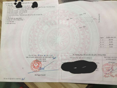 Đất TT Phù Mỹ full thổ cư