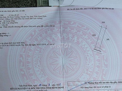 Gia đình cần bán lô đất thổ cư gần Trường mẫu giáo Bình Tường, Tây Sơn