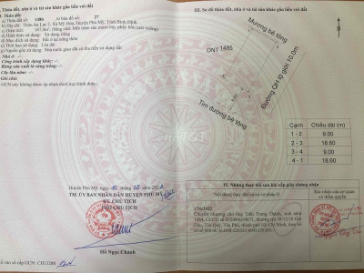 Đất ở MT Chu Văn An, Phù Mỹ, Bình Định