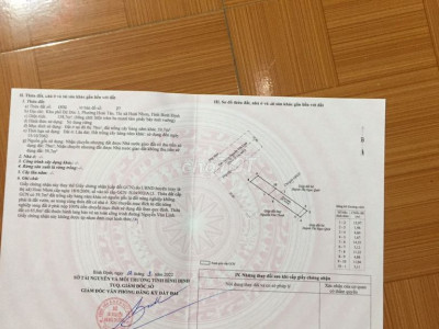 Bán đất mặt QL1A, trung tâm Thị xã Hoài Nhơn 138.7m2  1.550 triệu