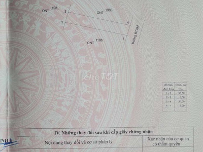 Đất 100% thổ cư .đã có sổ. Gần trường học cấp 1.gần chợ.cách QL 19.50m