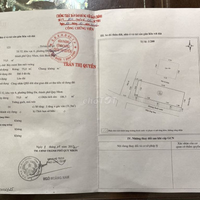 CHÍNH CHỦ BÁN NHÀ HẺM 718 TRẦN HƯNG ĐẠO QUY NHƠN