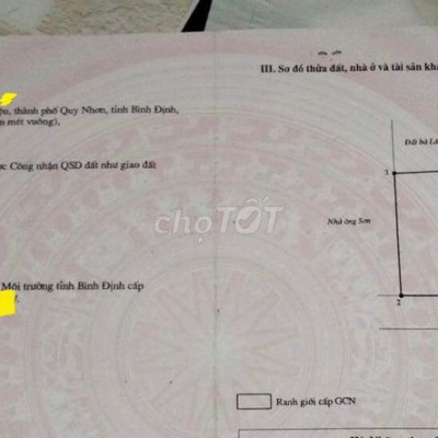 CHÍNH CHỦ BÁN ĐẤT TẠI ĐƯỜNG HÙNG VƯƠNG, QUY NHƠN