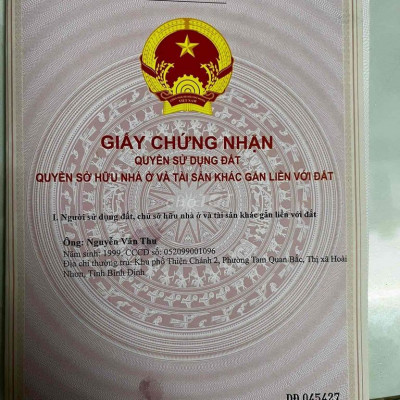 Bán đất kp Thiện Chánh 2, Tam Quan Bắc, Hoài Nhơn