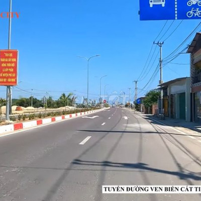 Bán lô đất mặt tiền Cát Tiến giá 2 tỉ 450 triệu