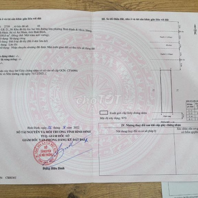 Đất 90m2 cạnh mặt chợ mới trung tâm thị xã An Nhơn