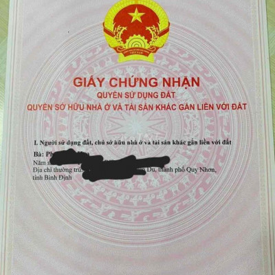 Lô 340. C1 khu dân cư Nhơn Hội. Tp. Quy Nhơn.