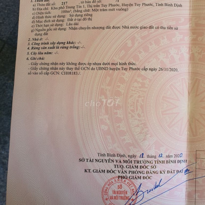 Cần bán đất gần ngã tư tuy phước, Bình Định