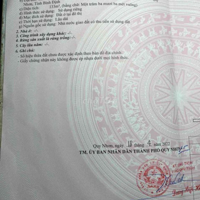 Bán đất khu tái định cư KV6. P.Nhơn Bình. Quy Nhơn