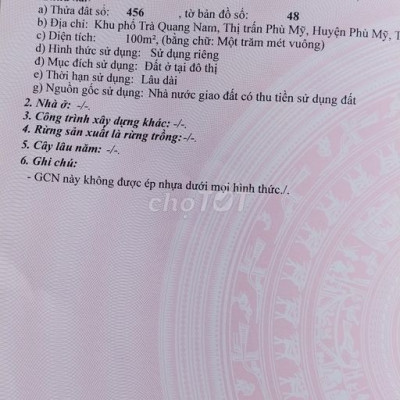 lô đất ở khu đồng xanh, Phù mỹ, bình định,