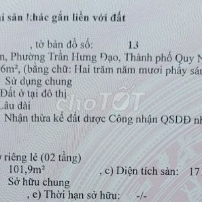 Chính chủ cần bán nhà trung tâm thành phố Quy Nhơn