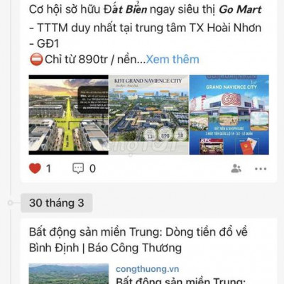 Đất Nền Hoài Nhơn Chỉ 890tr/nền NH hỗ trợ vay 50%