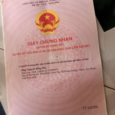 Đất sổ đỏ 384m2 thôn định thiện tây xã Phước quang