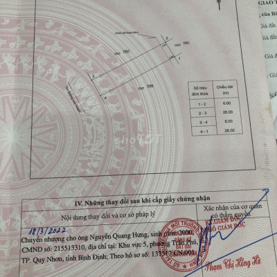 BÁN ĐẤT CÁT KHÁNH, BÌNH ĐỊNH, GIÁ 900 TRIỆU, SỔ ĐỎ168M2,