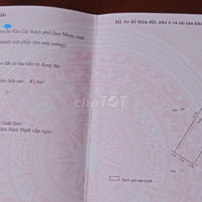 Chính chủ kẹt tiền bán lô đất hẽm An Dương Vương, Quy Nhơn