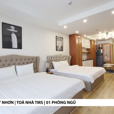 Căn hộ 1 p.ngủ full nội thất,máy lạnh(vận hành chuẩn ks, hotline 24/7)