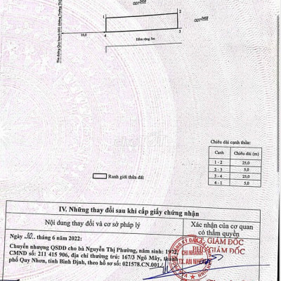 Cần bán đất thổ cư 125m2 Lô góc, mặt tiền đường Trường Thi rộng 32m