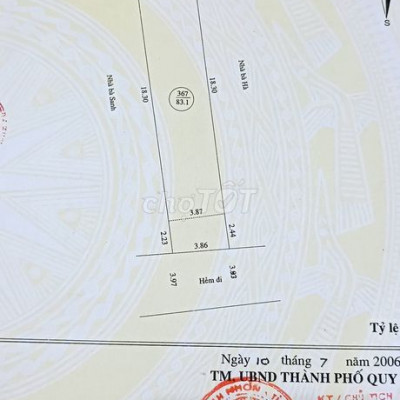 CHÍNH CHỦ Cần bán nhà hẽm 90 trần hưng đạo TP QUY NHƠN ,hẽm rông 4m