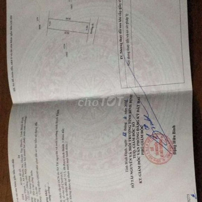 Bán lô đất 120m2 thổ cư ngọc thạnh 1 phước an tuy phước bình định