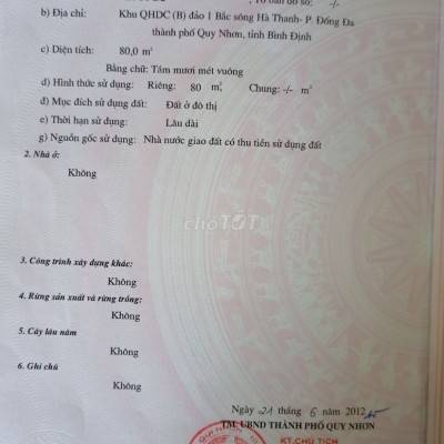 Bán nhà mặt tiền 12m đường Huỳnh Tấn Phát, TP. Quy Nhơn.