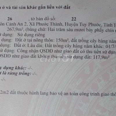 BÁN ĐẤT MẶT TIỀN QL19C (267m2)