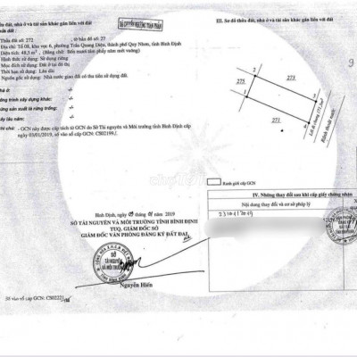 Bán Gấp Đất Phường Trần Quang Diệu Quy Nhơn