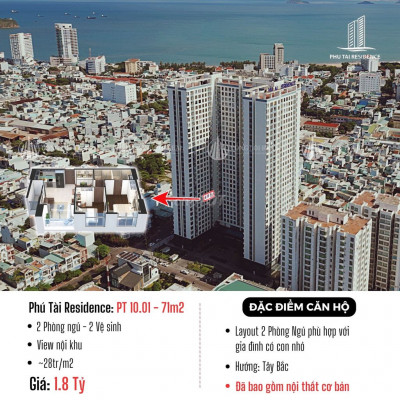 Bán Căn Hộ Phú Tài Residence Quy Nhơn Giá Chỉ 1ty8 Nhận nhà Ở Ngay