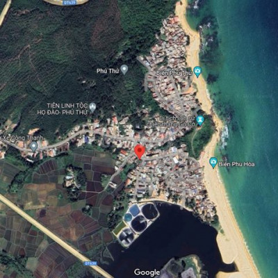 Bán đất ngay biển Phú Hòa, 96m2, khu dân cư đông đúc, xe tải đỗ cửa