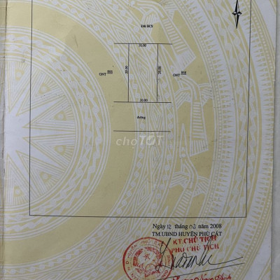 Bán đất Phù Cát, giáp ranh Ngô Mây, DT 10x20m, full thổ cư