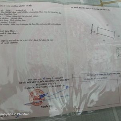 Cần bán đất sát khu công nghiệp nhơn hòa