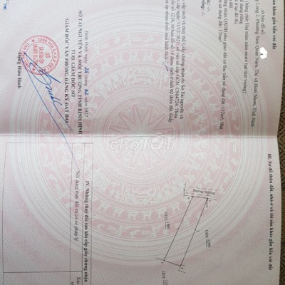 Bán đất full thổ cư 252m2 nở hậu