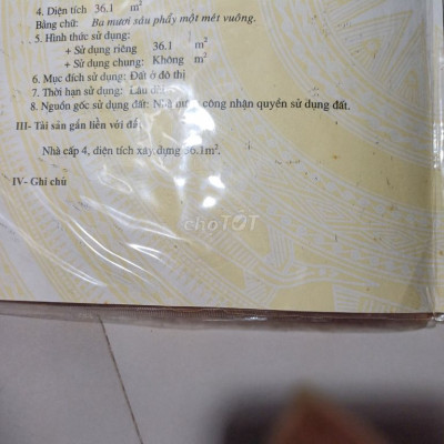 Bán nhà 72m2 giá rẻ (1 tỷ 50 triệu) ngay trung tâm Quy Nhơn.