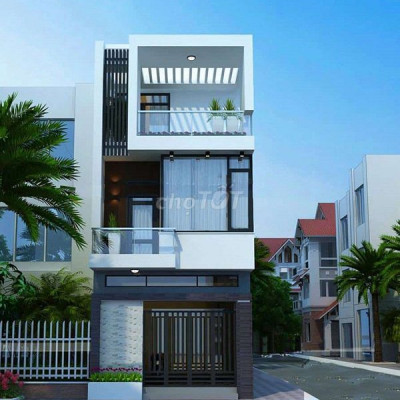 Nhà 2 lầu 1 trệt  6,5 x 23m. 5 Pn,3wc,Mặt đường DT639: 19m.nội thất gỗ