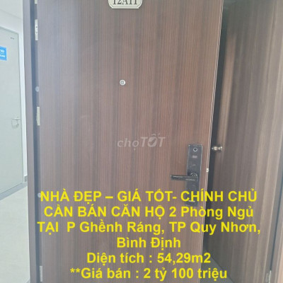 CẦN BÁN CĂN HỘ 2 Phòng Ngủ  TẠI  P Ghềnh Ráng, TP Quy Nhơn, Bình Định