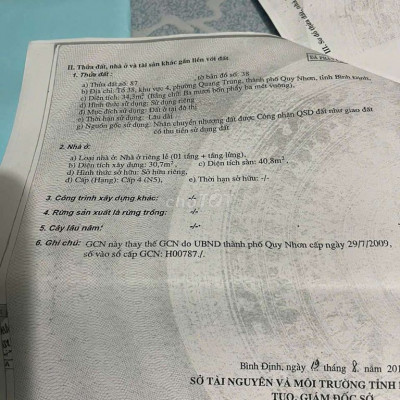 Bán nhà hẻm ô tô đường Tây Sơn gần gara Quyền, phường Quang Trung