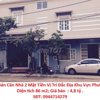 Cần Bán Căn Nhà 2 Mặt Tiền Vị Trí Đắc Địa Khu Vực Phường Nhơn Bình