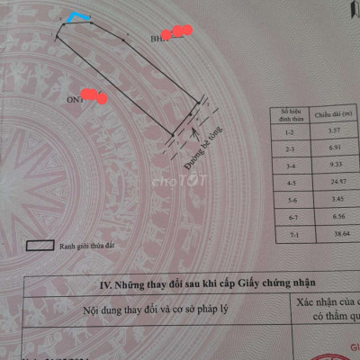 Chính chủ bán lô đất mỹ hiệp