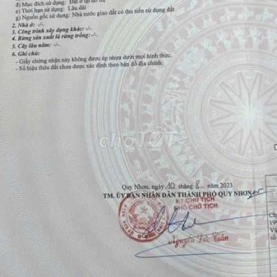 Bán lô đất kv6, Nhơn Bình, Quy Nhơn