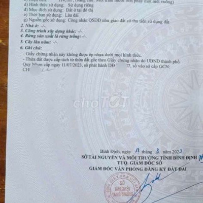 Bán lô đất mặt tiền đường Hoàng Văn Thụ, khu trung tâm sầm uất