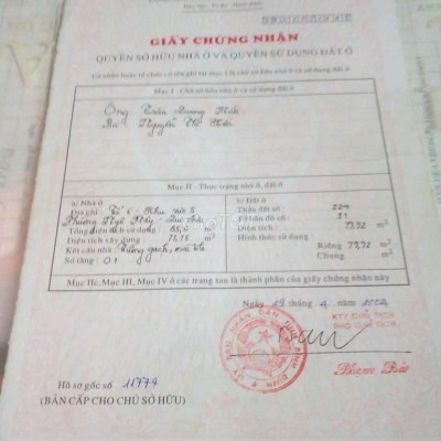 CHÍNH CHỦ CẦN BÁN NHÀ CẤP 4 HẺM NGẮN ĐƯỜNG NGÔ MÂY