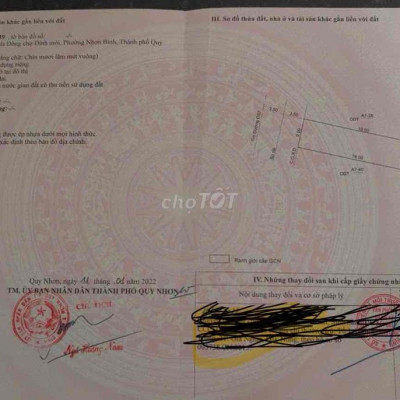 Chính chủ bán sổ đỏ 95 m2 nằm ở Khu dân cư phía đông chợ Dinh mới .