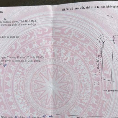 Bán đất thổ cư tại Hoài Châu Bắc - Hoài Nhơn