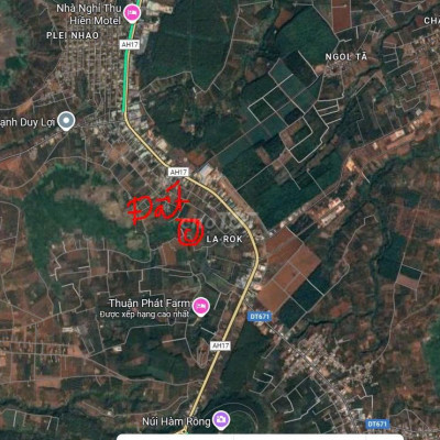 kẹt Bán 1000m2 - 300 Triệu TP.Pleiku cách QL19 400M