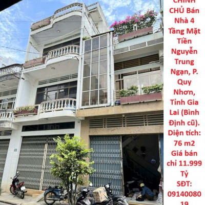 Nhà 4 Tầng Nguyễn Trung Ngạn, P. Quy Nhơn, Tỉnh Gia Lai (Bình Định cũ)
